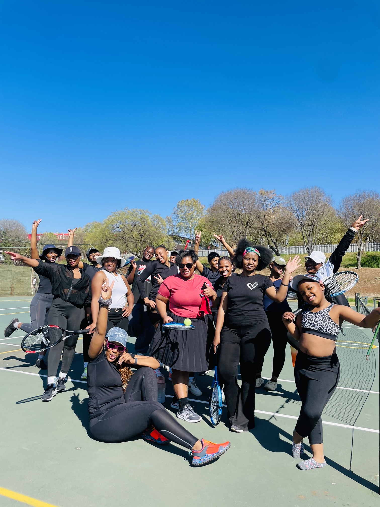 GWC members together on court